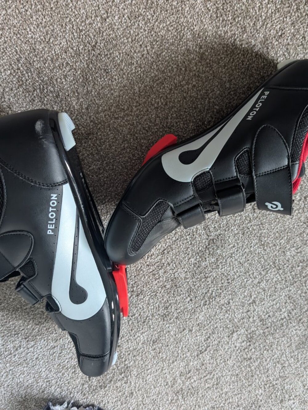 Peloton Cycling Shoes Size 45 | Black Spin Bike Shoes with Delta Cleats